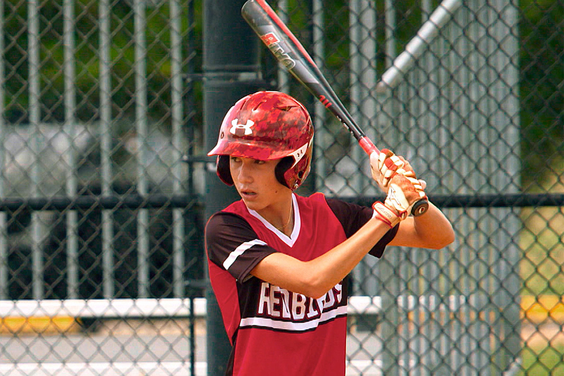 Grayson Playing Baseball