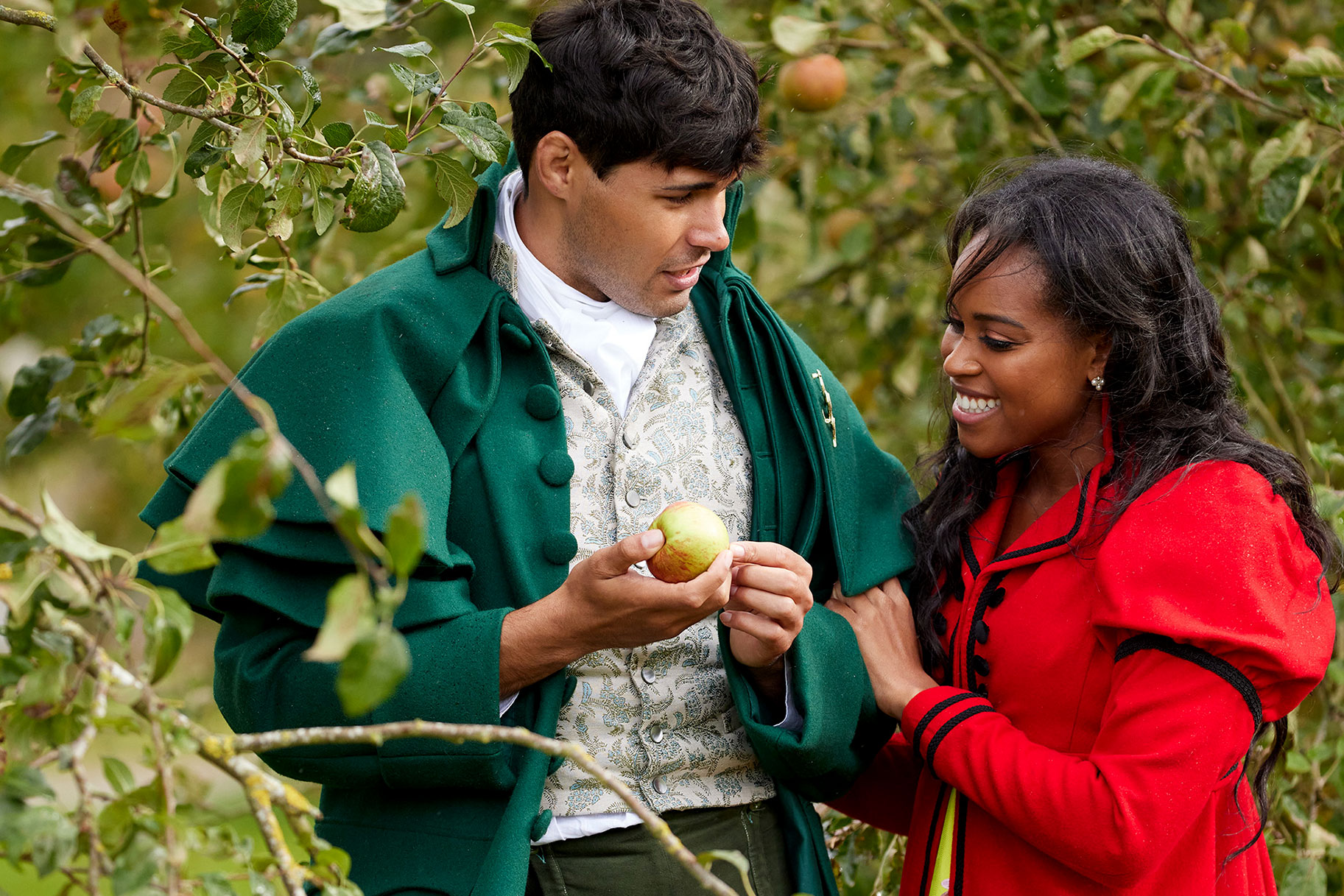 The Courtship's Nicole Remy Picking Apples With A Suitor