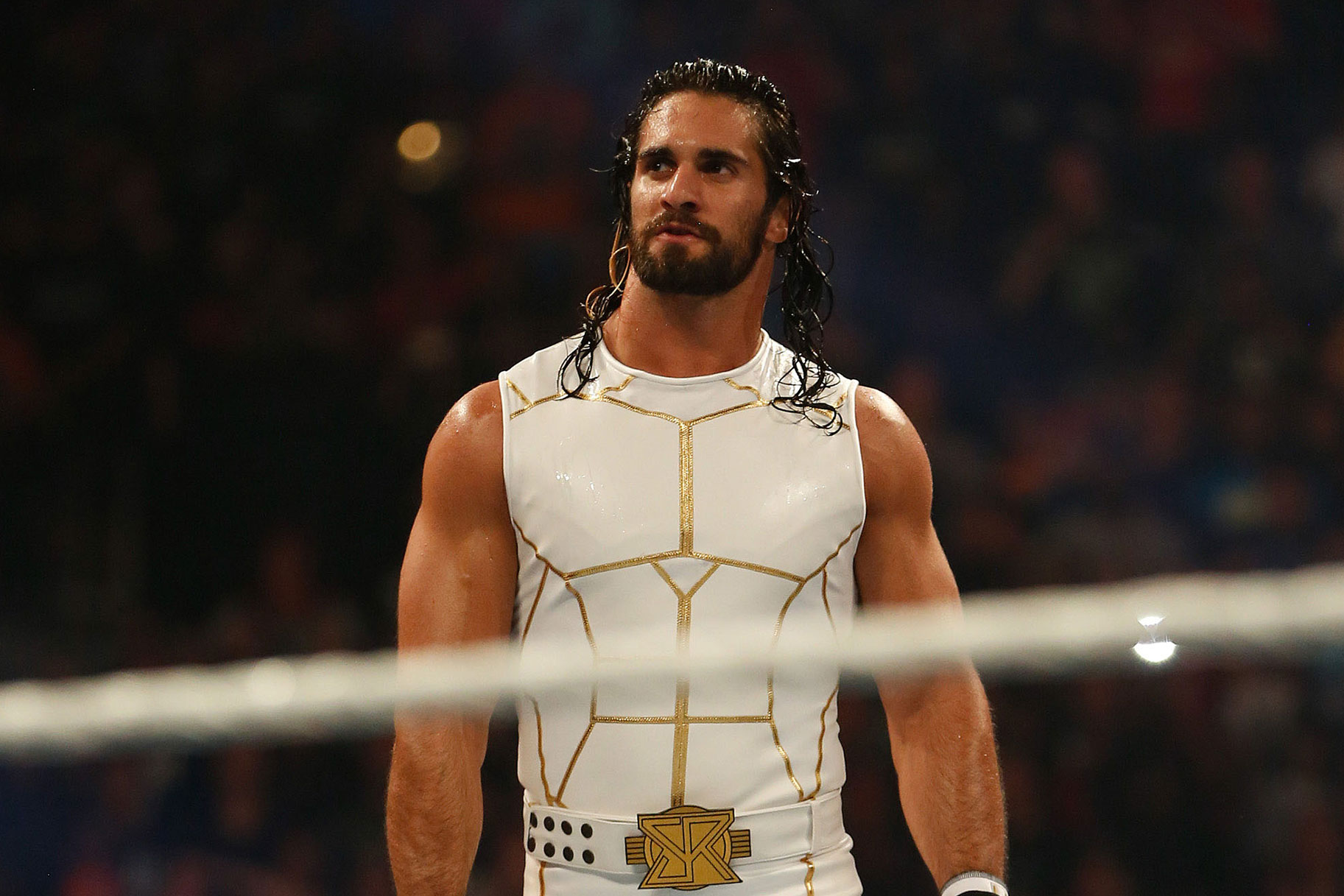 Seth Rollins standing in the middle of the ring