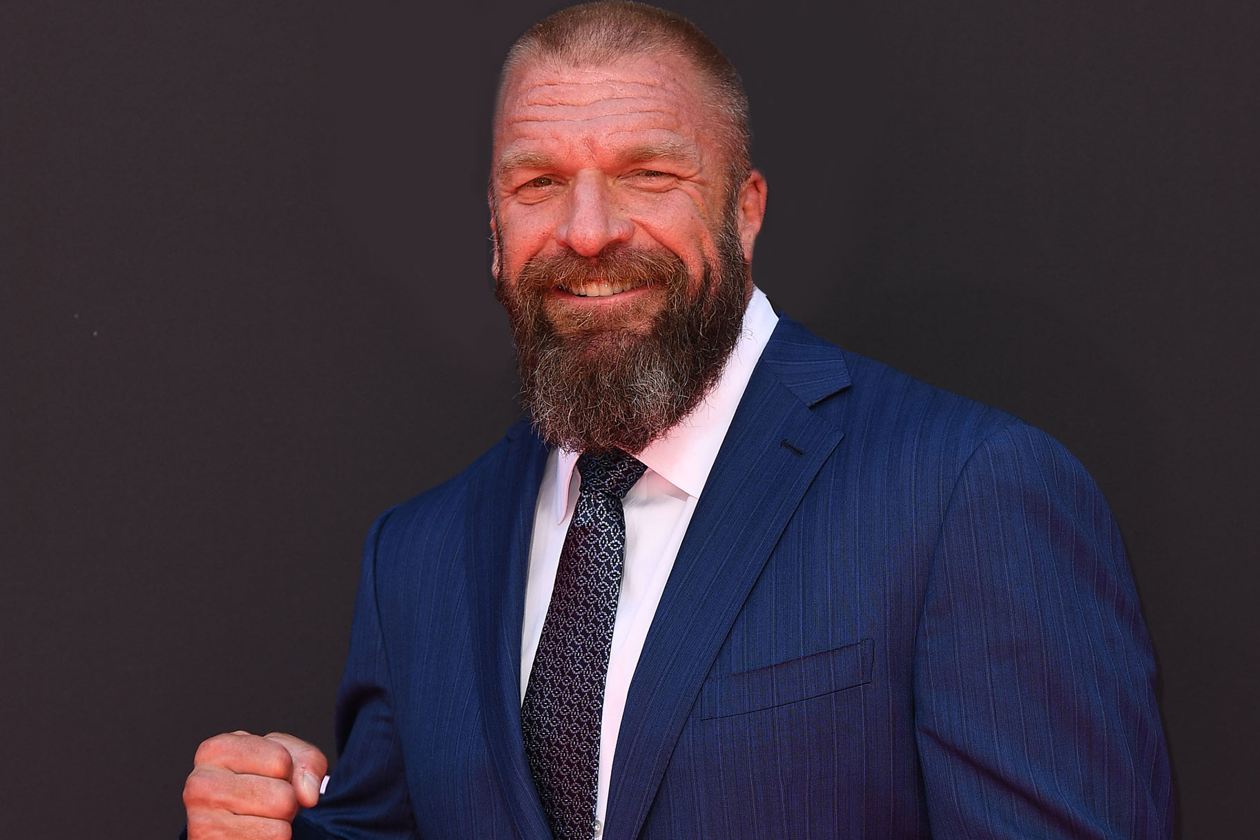 Triple H smiling