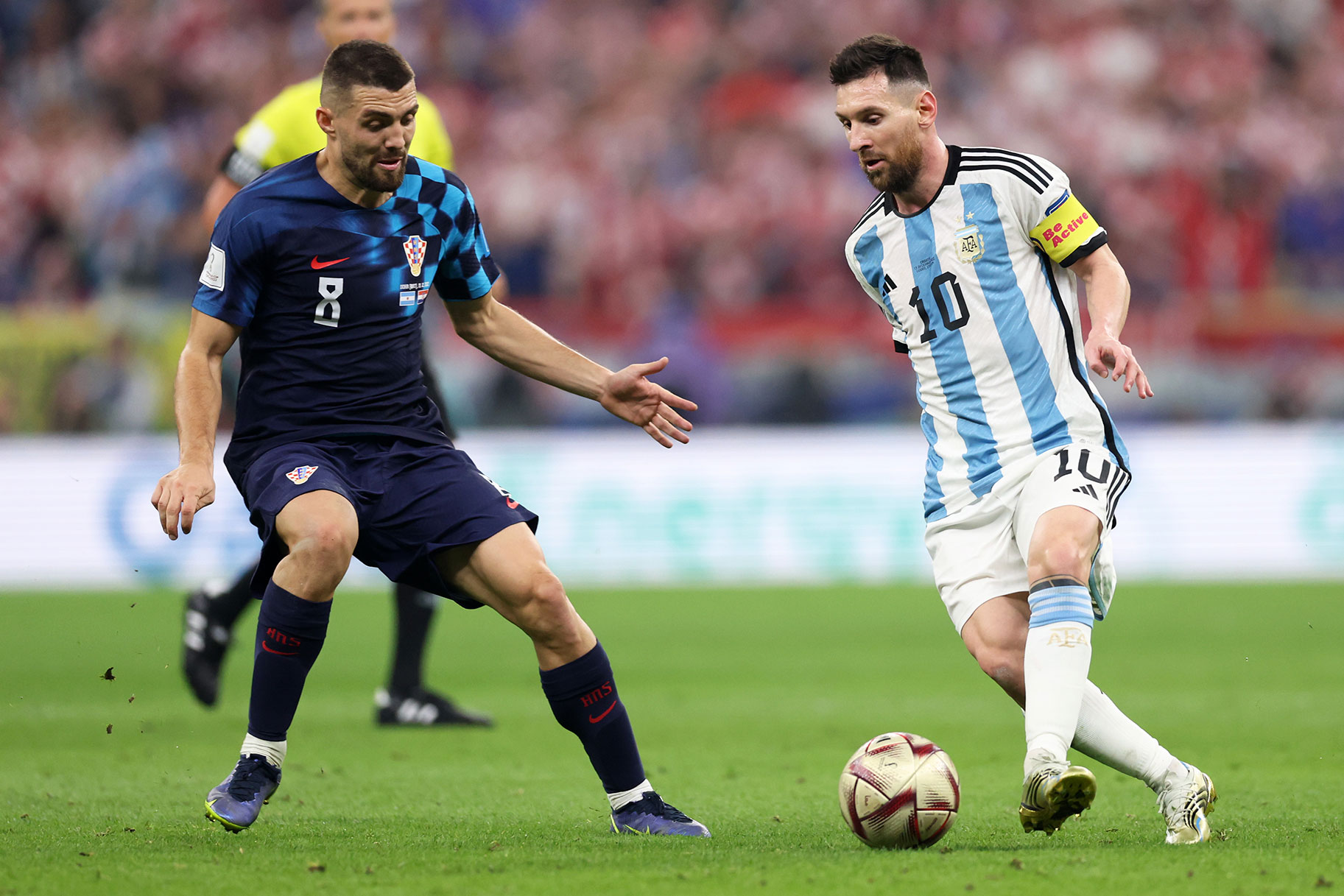 Lionel Messi of Argentina in action during the FIFA World Cup Qatar 2022 semi final match