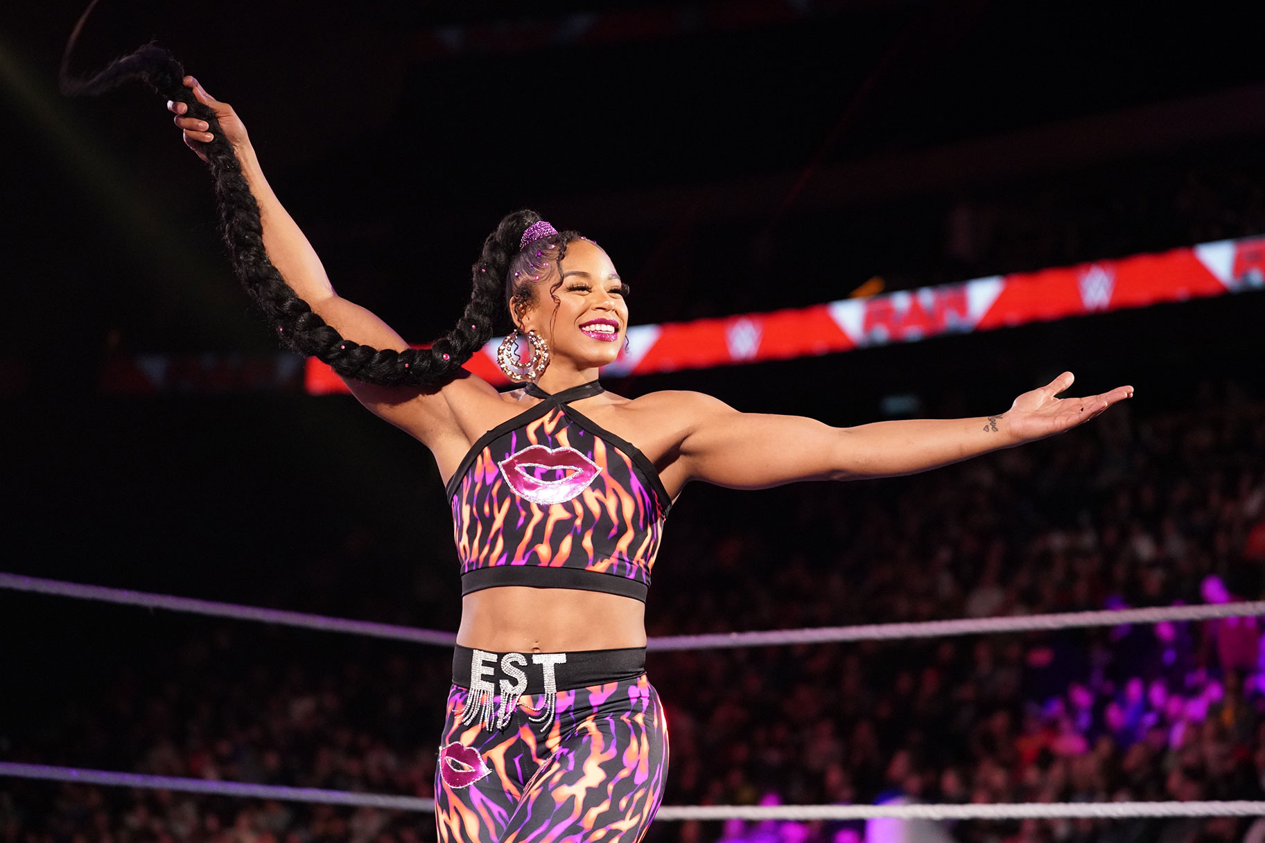 Bianca Belair in the ring