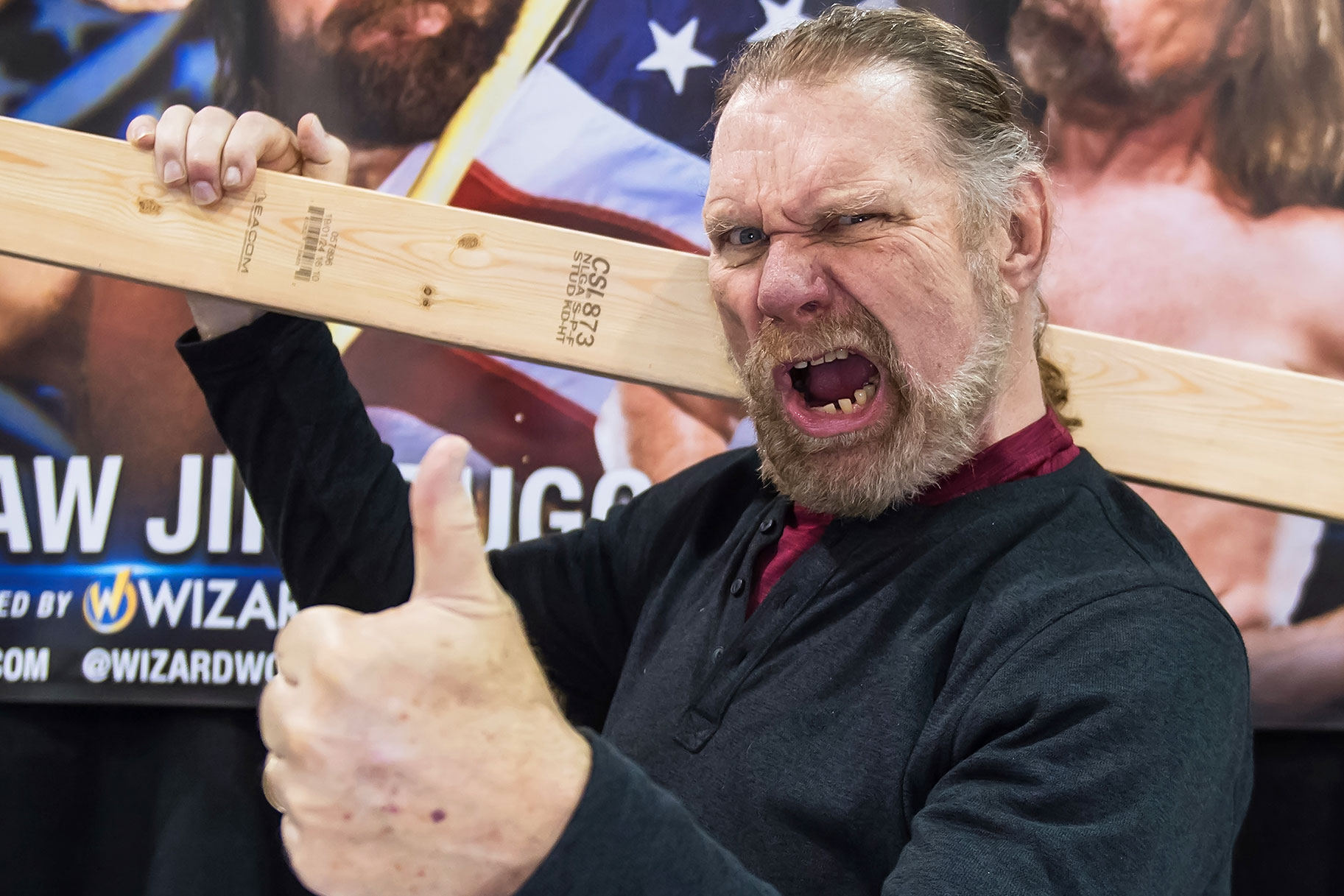 Professional wrestler 'Hacksaw' Jim Duggan attends the 2019 Wizard World Comic Con at Pennsylvania Convention Center