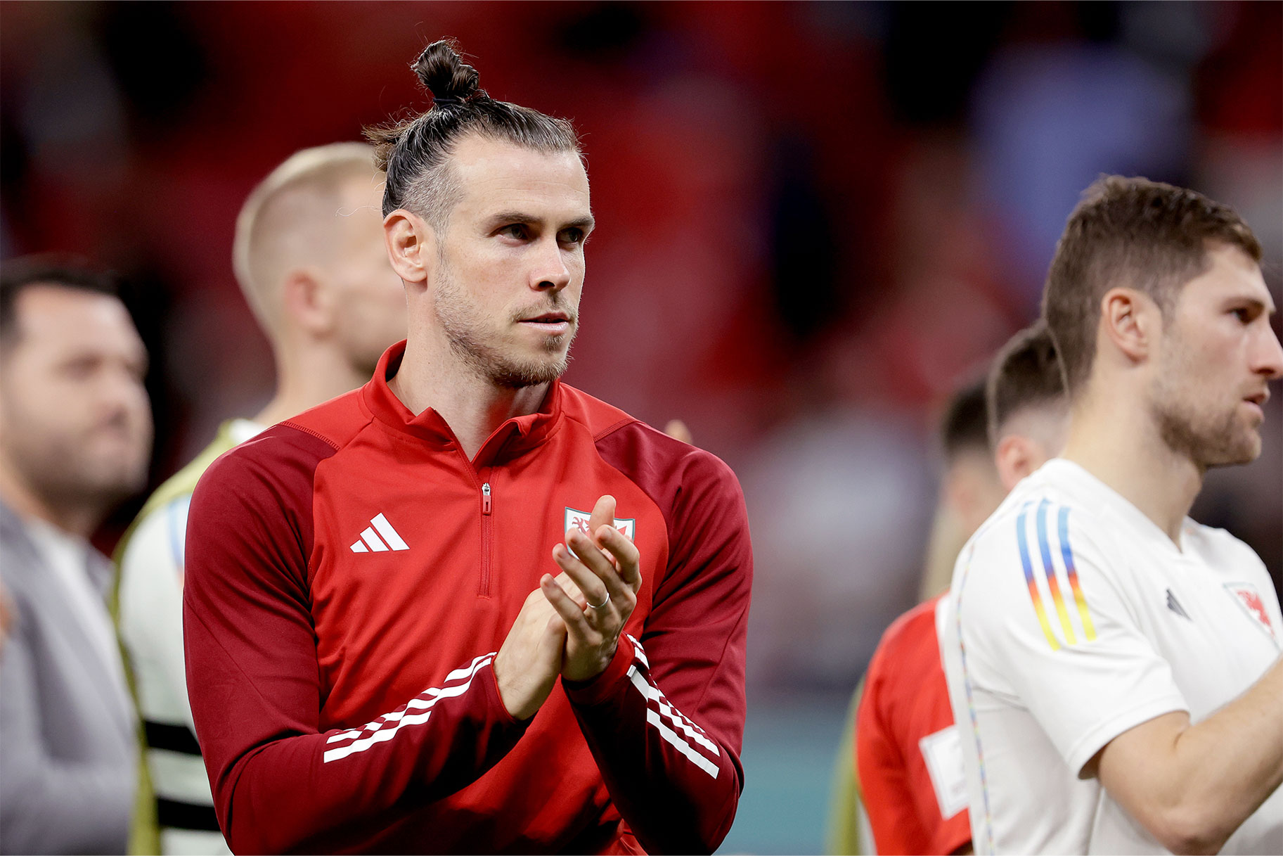 Gareth Bale of Wales disappointed during the  World Cup match between Wales  v England