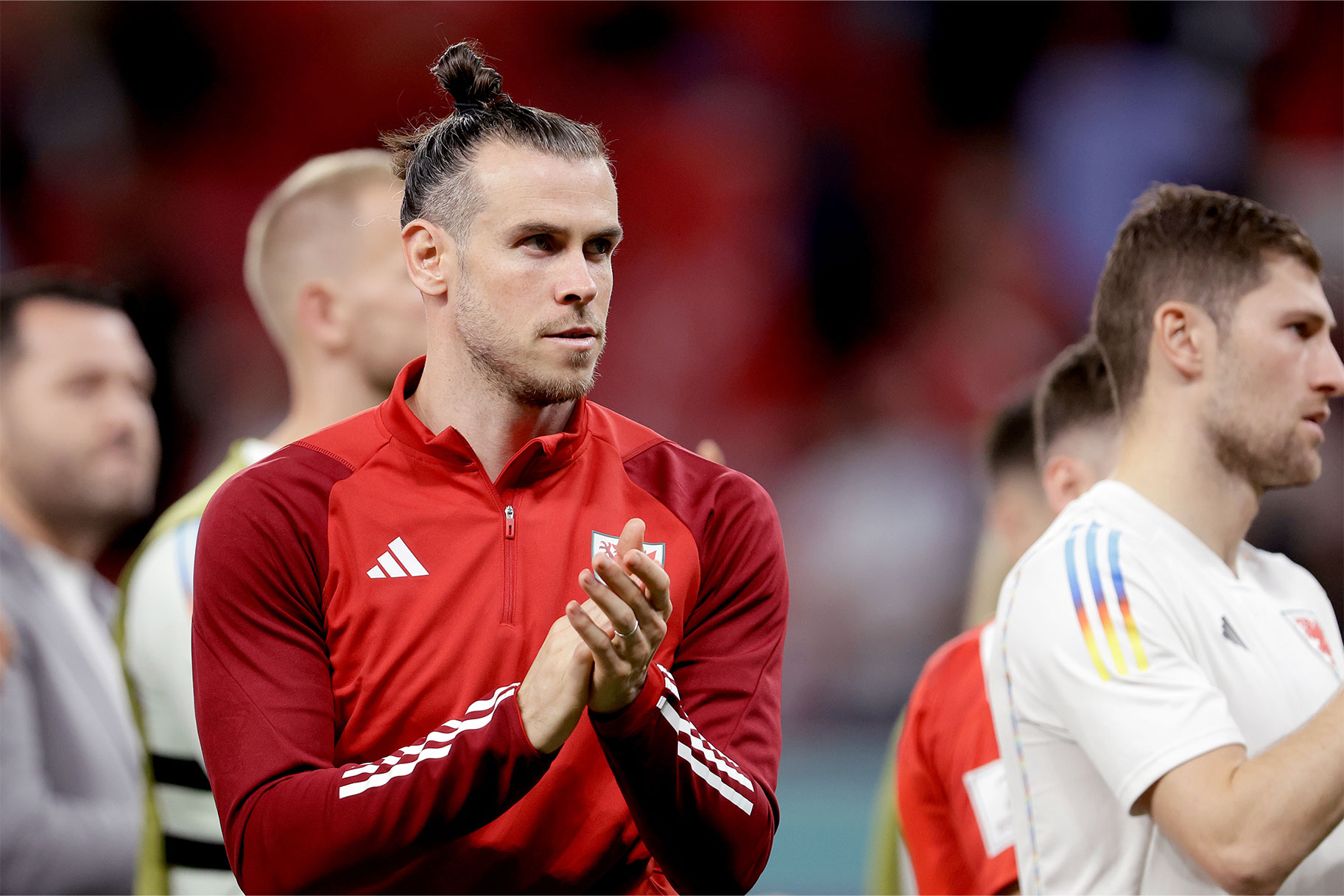 Gareth Bale of Wales disappointed during the World Cup match between Wales v England