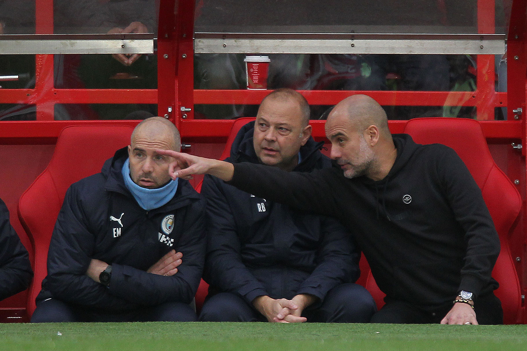 Manchester City manager Josep Guardiola  during the Premier League match between Nottingham Forest and Manchester City at City Ground