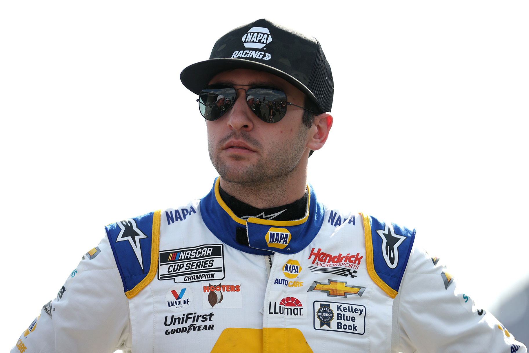 Chase Elliot looking somber