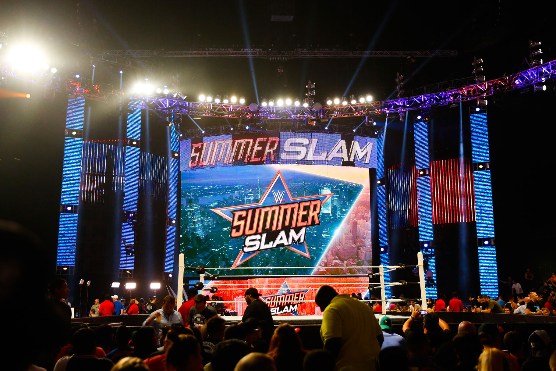 General atmosphere at the WWE SummerSlam 2015 at Barclays Center of Brooklyn on August 23, 2015