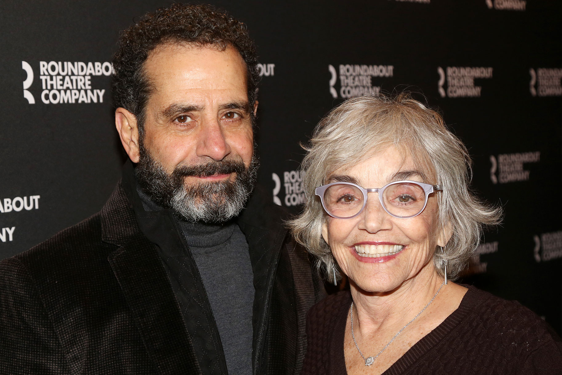 Tony Shalhoub and wife Brooke Adams pose at the opening night of "A Soldier's Play" on Broadwa