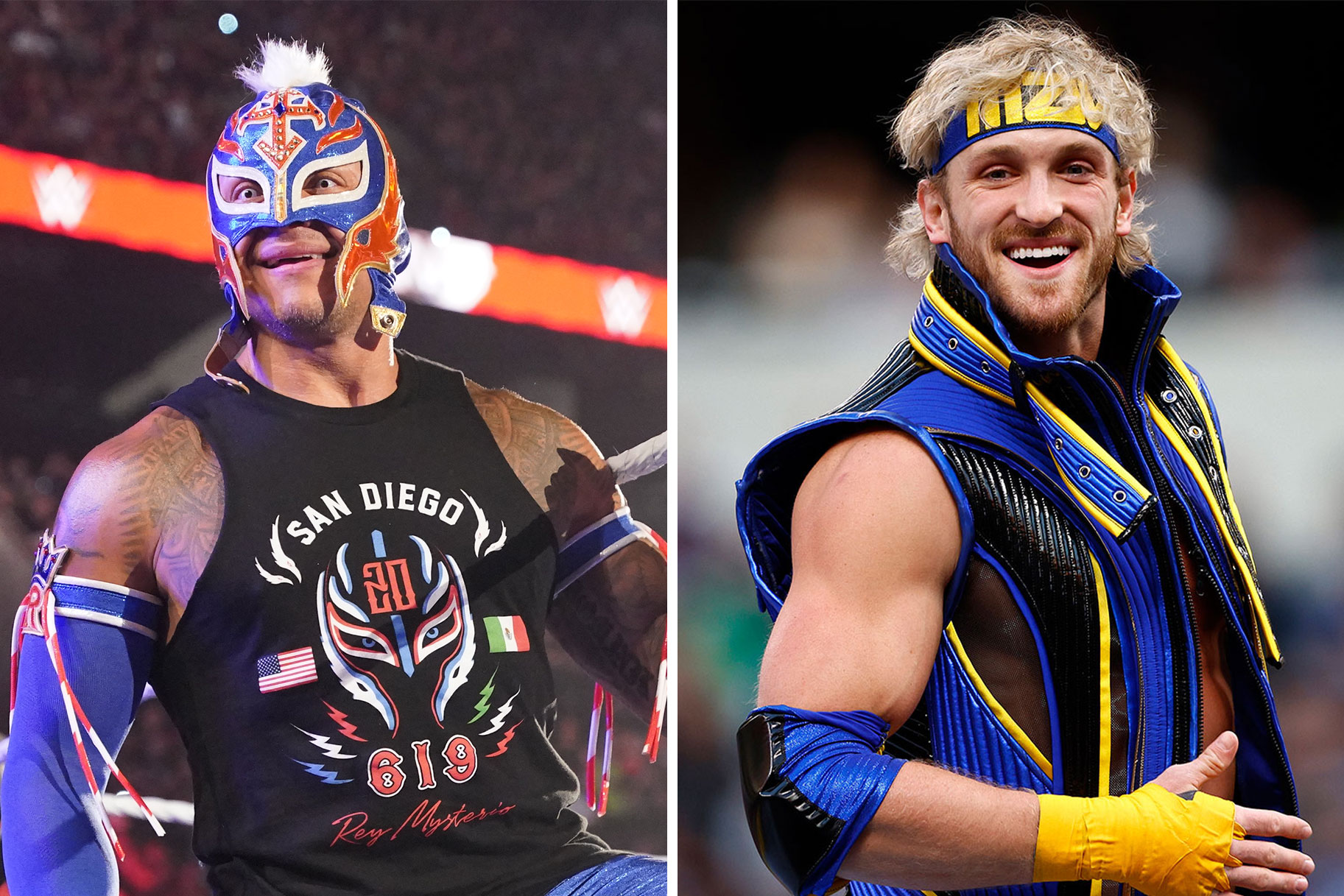 Split of Rey Mysterio and Logan Paul