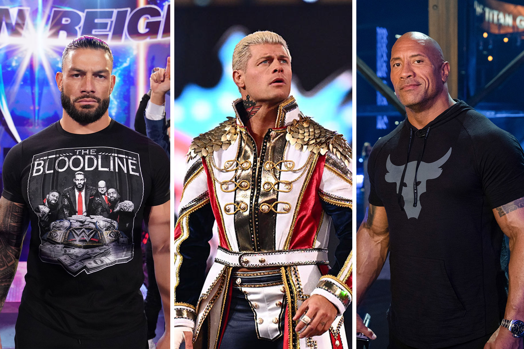 Split of Roman Reigns, Cody Rhodes and The Rock