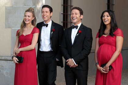Brooke D'Orsay as Paige Collins, Paulo Costanzo as Evan Lawson, Mark Feuerstein as Dr. Hank Lawson, Reshma Shetty as Divya Katdare