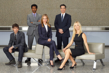 Christopher Gorham as Auggie Anderson, Sendhil Ramamurthy as Jai Wilcox, Piper Perabo as Annie Walker, Peter Gallagher as Authur Campbell, Kari Matchett as Joan Campbell