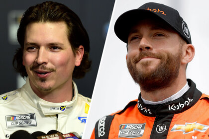 Split image of Brennen Poole and Ross Chastain