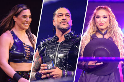 Split of Raquel Rodriguez, Damian Priest, and Elektra Lopez