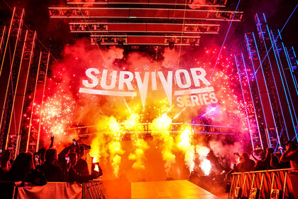 An overview shot of the arena during Survivor Series