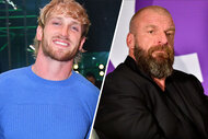 Split image of Logan Paul and Triple H