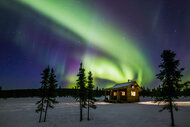 Aurora borealis in the White Mountains National Recreation Area, interior, Alaska
