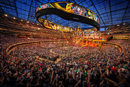 Wide look at the packed stadium during Wrestlemania 40