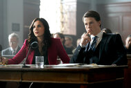 Rudy Baylor (Milo Callaghan) and Jocelyn 'Bruiser' Stone (Lana Parrilla) in Season 1 Episode 10 of The Rainmaker
