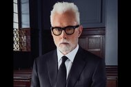 The Rainmaker star John Slattery posing as Leo Drummond in a courtroom