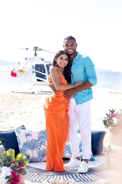 Kassandra Castillo and Leonardo Dionicio embracing while on a date on Love Island USA Season 5.