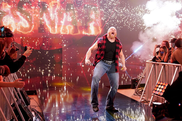 Brock Lesnar entering the ring