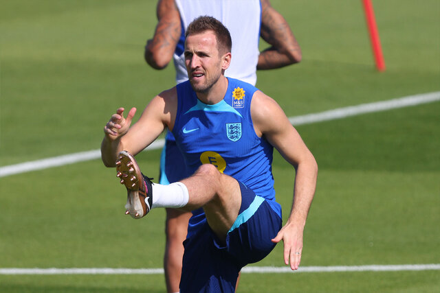 Harry Kane of England during the England Training Session & Press Conference