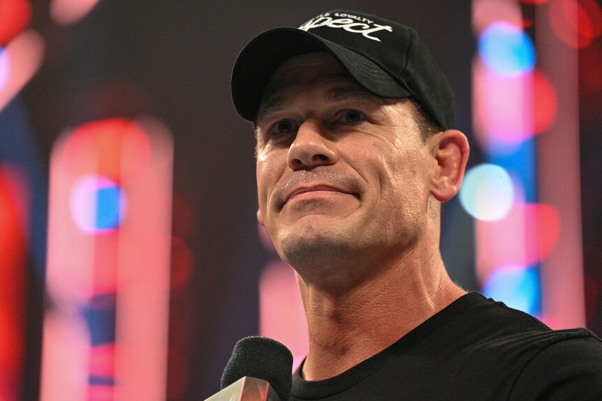 Close up of John Cena's face