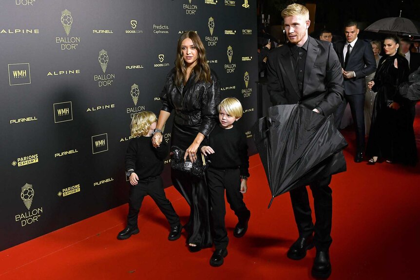 Michele Lacroix, Kevin De Bruyne and their children