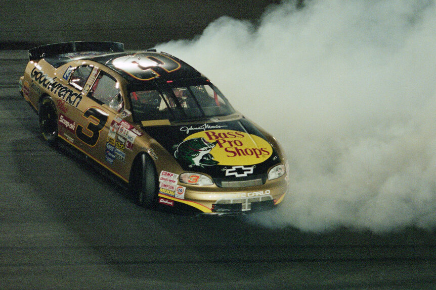 Dale Earnhardt spinning out of the NASCAR Winston Cup Series.