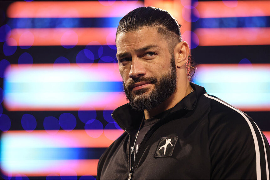 Close up image of Roman Reigns