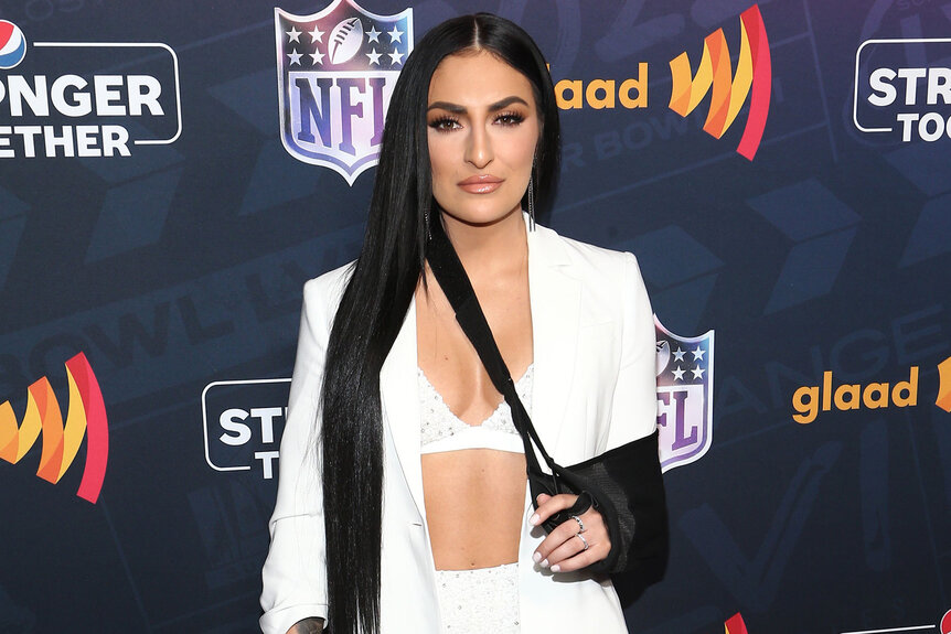 Sonya Deville on the red carpet of 'A Night Of Pride' with GLAAD.