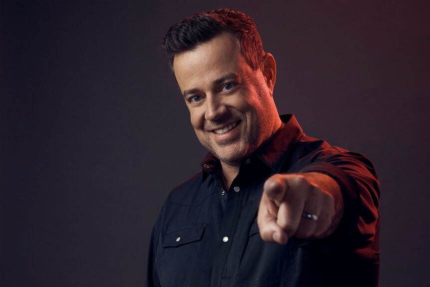 Carson Daly poses in new Barmageddon promotional art