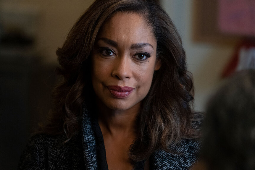 Close up of Gina Torres as Jessica Pearson