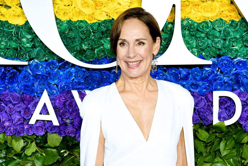 Laurie Metcalf on the red carpet at the Tony Awards