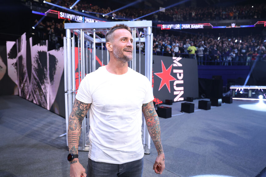 CM Punk appears during WWE Survivor Series