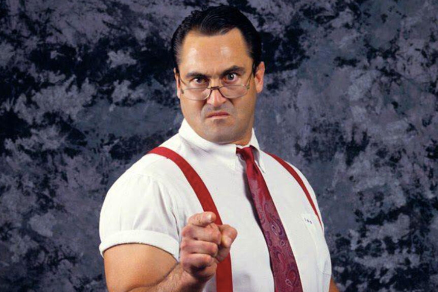 Mike Rotunda poses as 'IRS' in a promotional image.