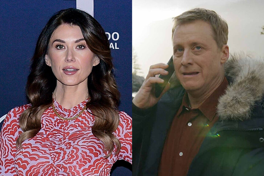 A split featuring Jewel Staite and Harry Vanderspeigle (Alan Tudyk) in Resident Alien Episode 302.