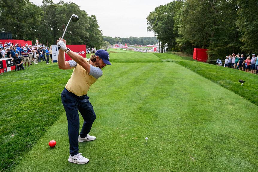 Ryder Cup Competitor Teeing Off
