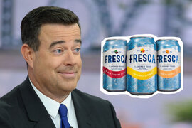 Carson Daly with an image of fresca soda